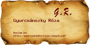 Gyurcsánszky Róza névjegykártya