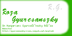 roza gyurcsanszky business card